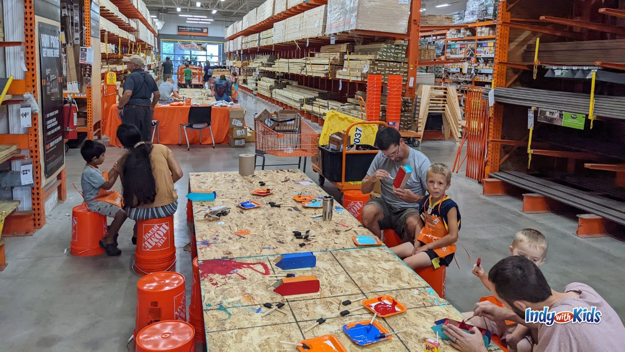 What To Do On a Saturday Morning: Home Depot kids' workshops are extremely popular.