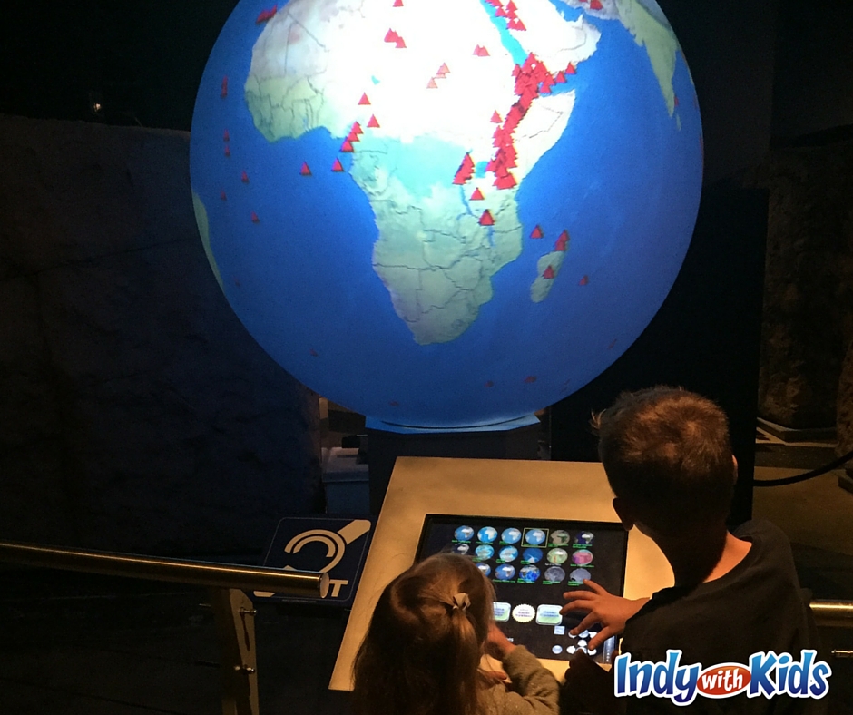 interactive Omni globe state museum indiana indy indianapolis kids visit downtown