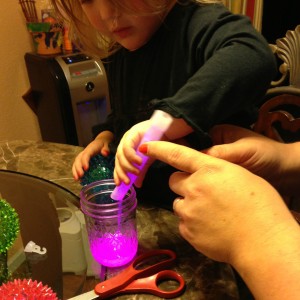 glow sticks Fairy jar
