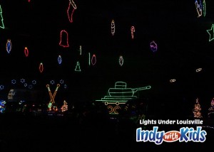 lights under louisville mega cavern indy with kids