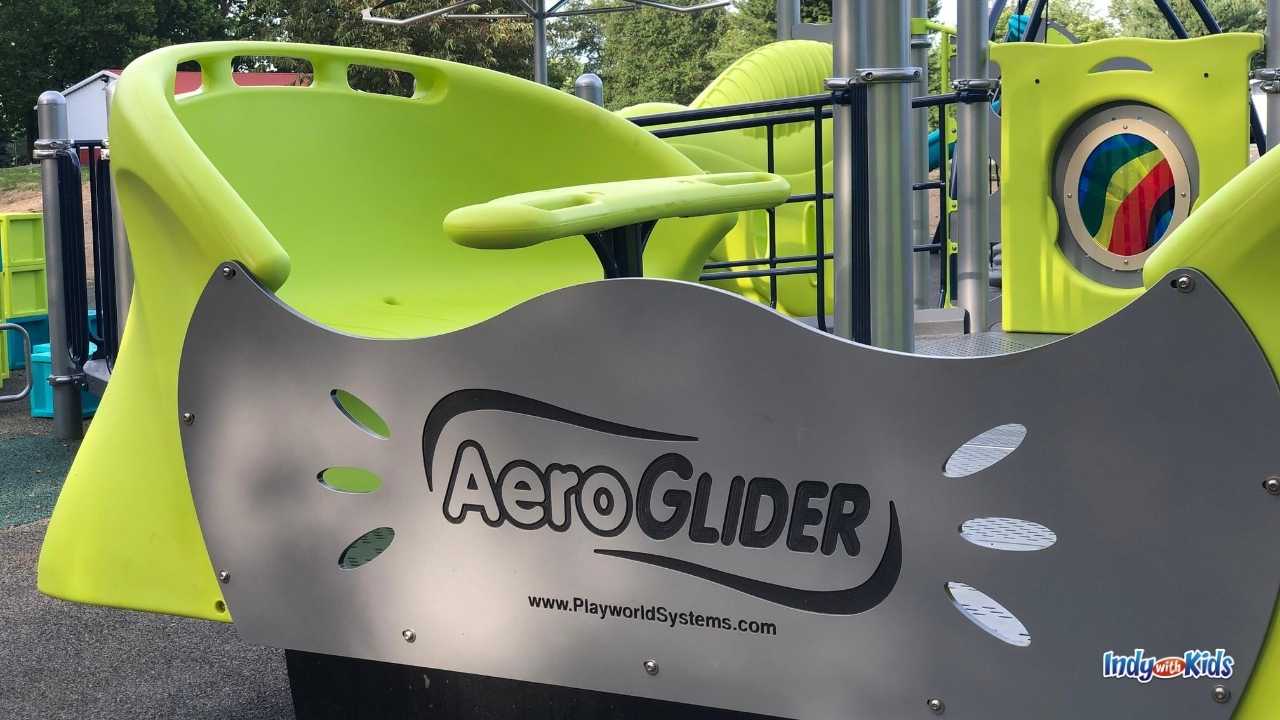 The AeroGlider at Independence Park Greenwood allows all children to play together.