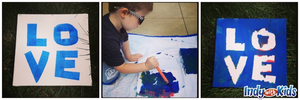 Mothers Day Craft Indy with Kids LOVE Canvas