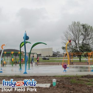 stout field splash pad spray sprinkler city park indy kids indianapolis