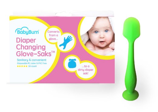 BabyBum Diaper Cream Brush (Green) & Diaper Changing Glove-Saks