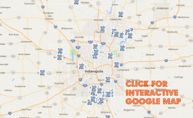 Indianapolis Indiana Street Map American Map