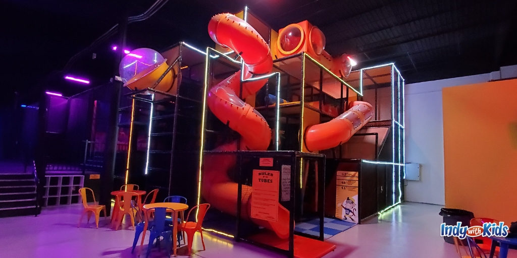 Urban Air Trampoline and Adventure Park tubes indoor play area in Franklin