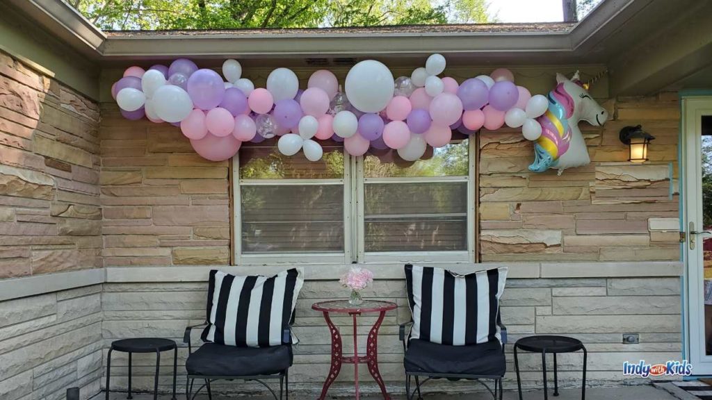 Birthday Party Ideas at Home: Balloon garlands instantly turn an ordinary day into a celebration,