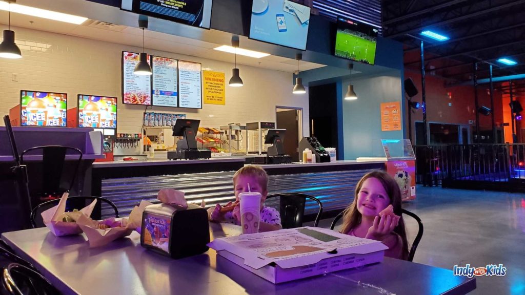 Urban Air Adventure Park offers concessions including pizza, slushies, and more.