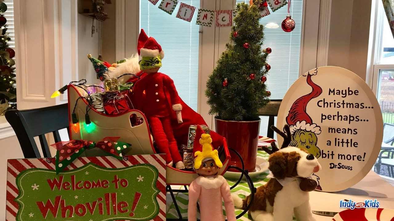 Kids Christmas Eve Gift Present Box Delivery Santa Naughty Elf Shelf Under Tree 