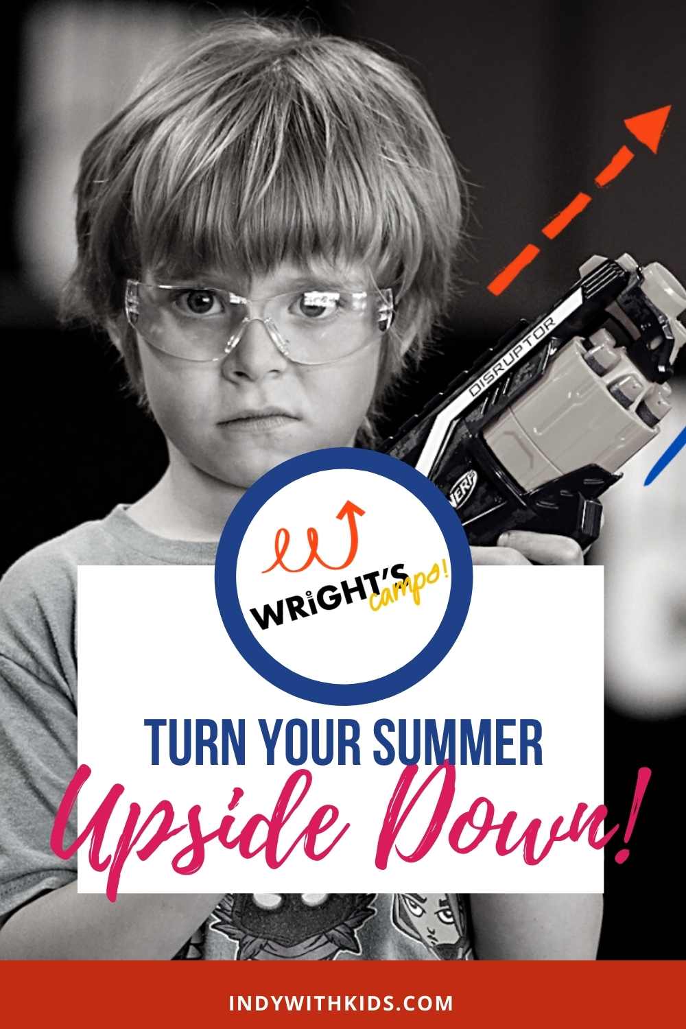 Wright's Summer Camp Boy with a nerf gun