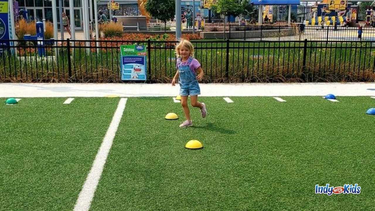 Indianapolis Children's Museum: Run drills like a Colts player in the outdoor sports experience.