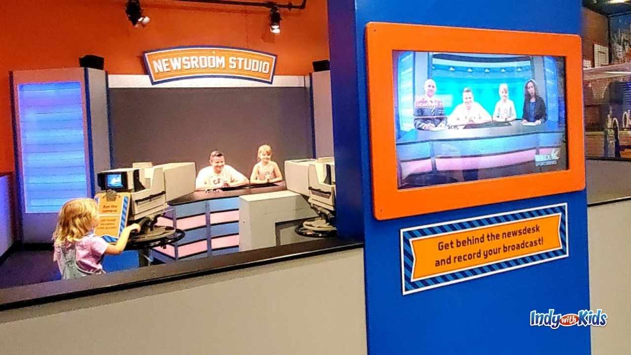 Indianapolis Children's Museum: Become a sports news anchor in the indoor World of Sports.