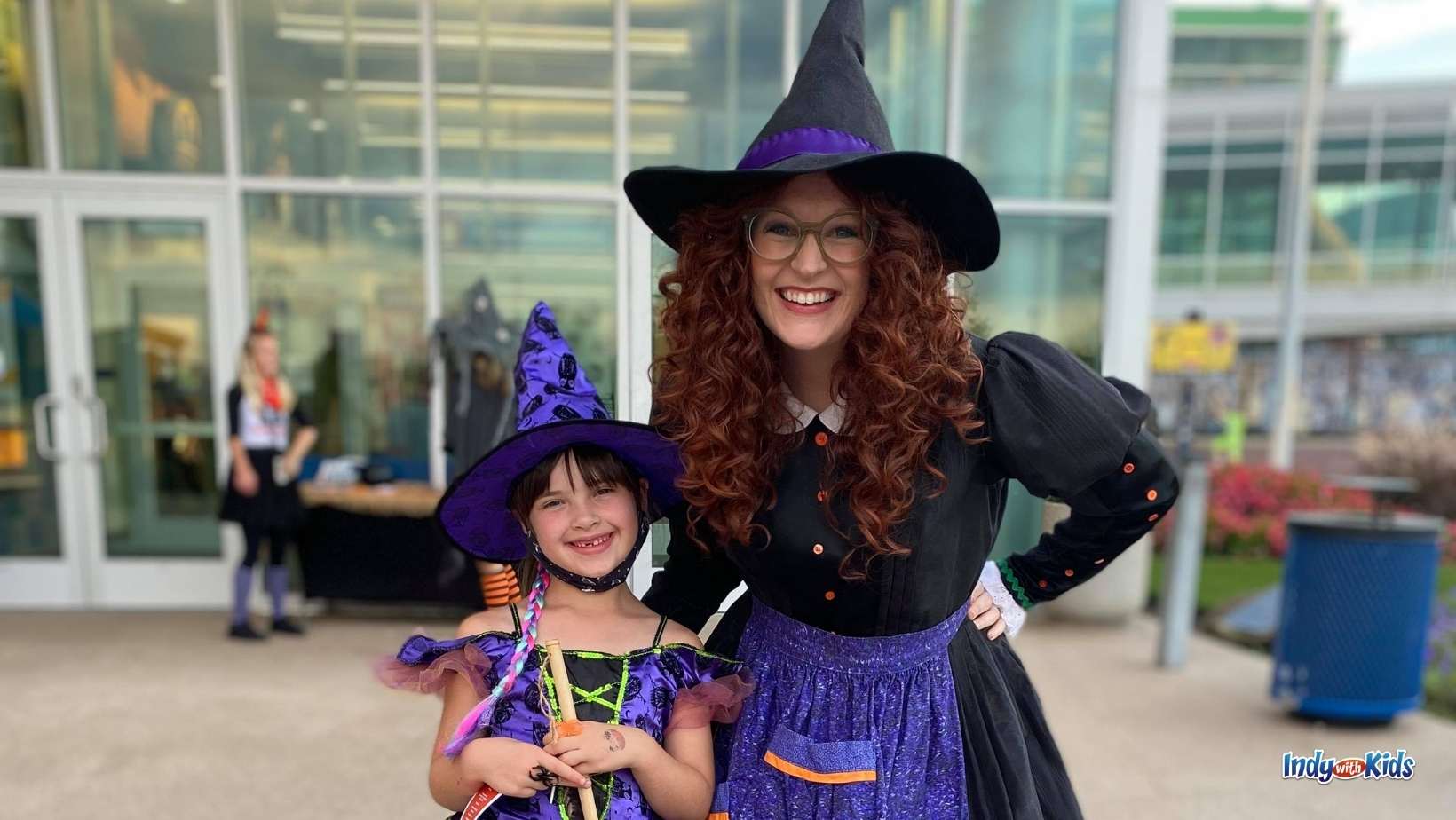 A child attends the Haunted House at the Children's Museum of Indianapolis.