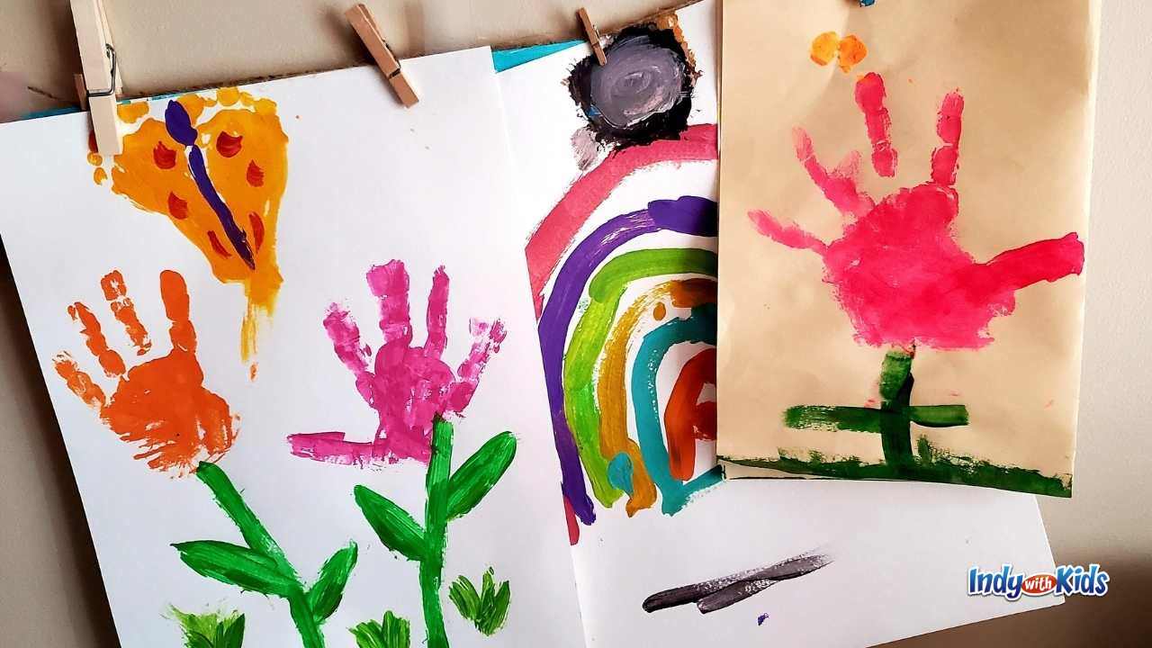 Celebrate Mother's Day with handprint flowers or original art