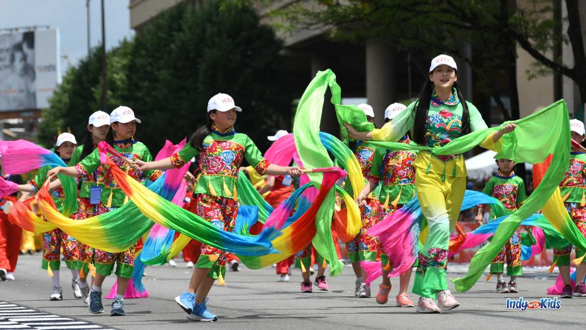 500 Festival Parade: silks parade participants