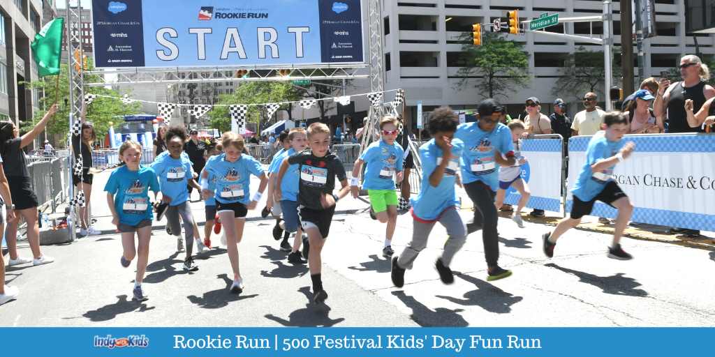 Rookie Run at the 500 Festival Kids' Day on Monument Circle in Indianapolis.