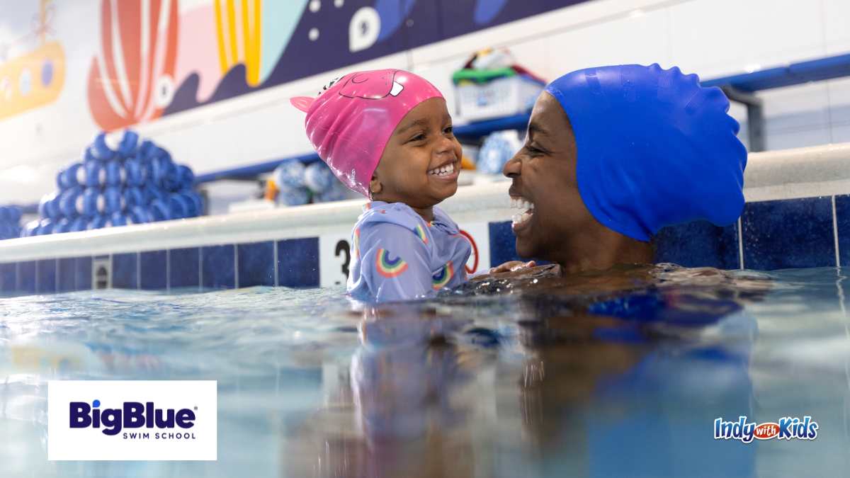 Big Blue Swim School Mother and Son Swimming
