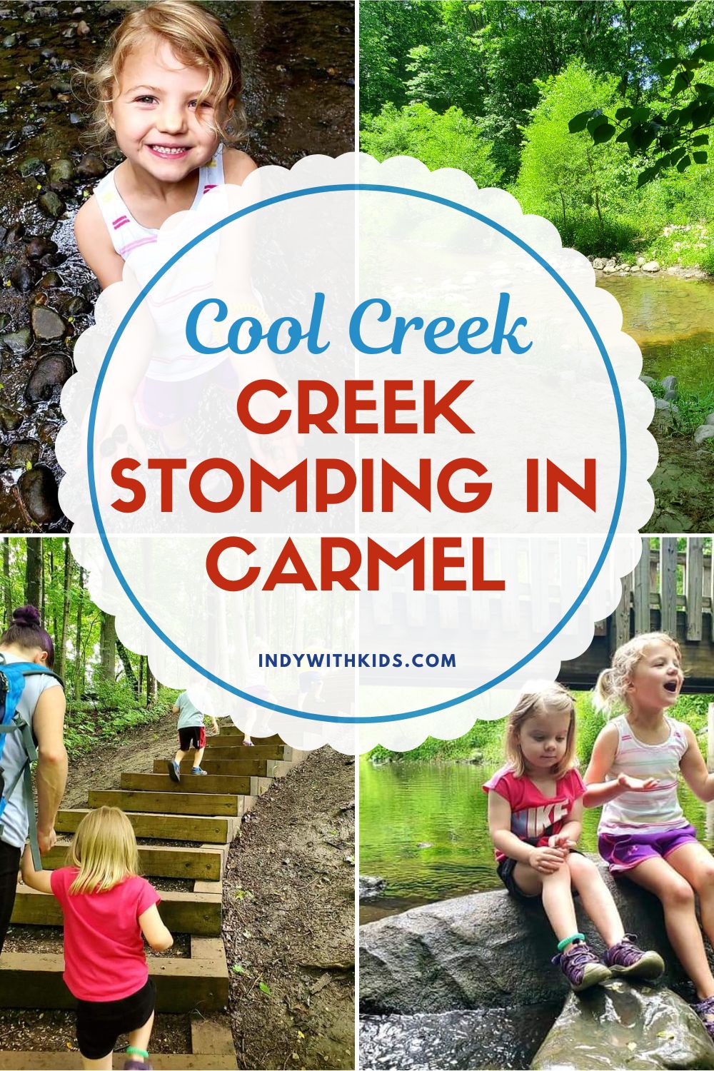 Cool Creek Park in Carmel is an ideal destination for creek stomping.