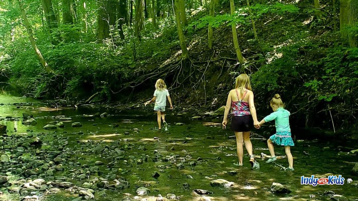 Cool Creek Park in Carmel is an ideal destination for creek stomping.