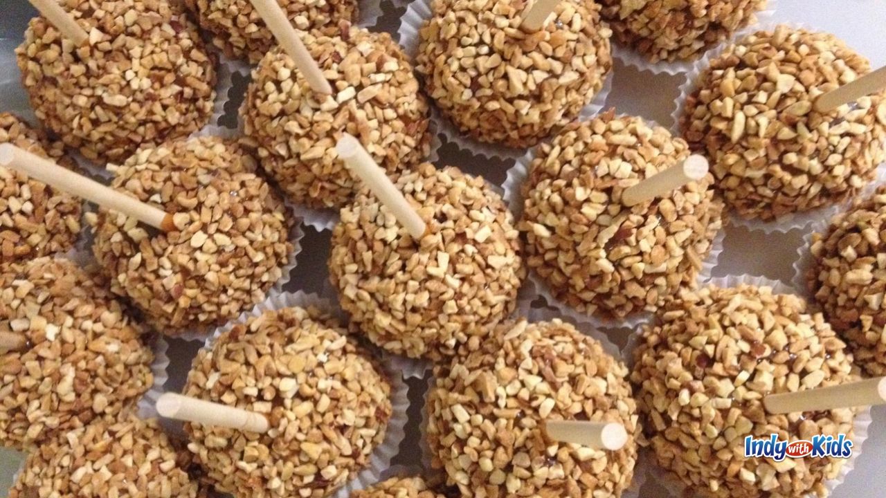 Apple Cider Donuts Near Me: Caramel apples are a fall staple available at many locations around Indy.