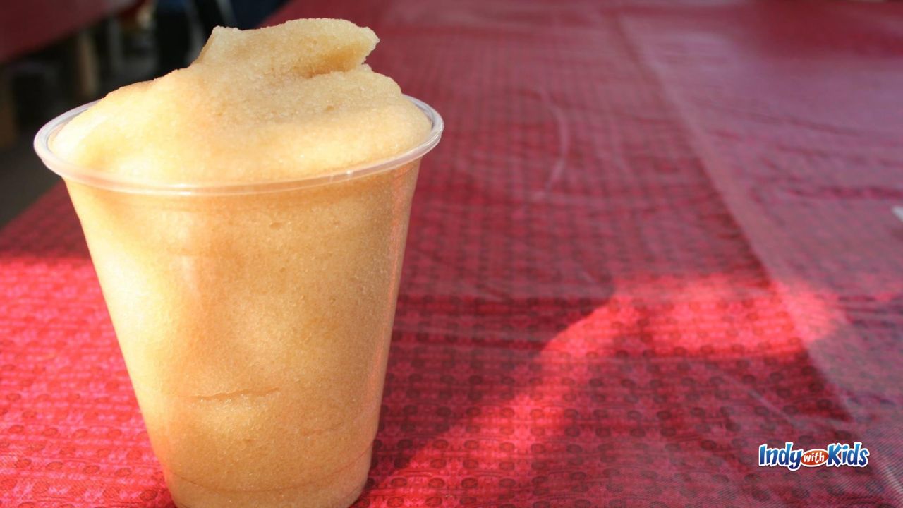 Apple Cider Donuts Near Me: Grab a cider slushie from the Sugar Shack at Dull's Tree Farm.