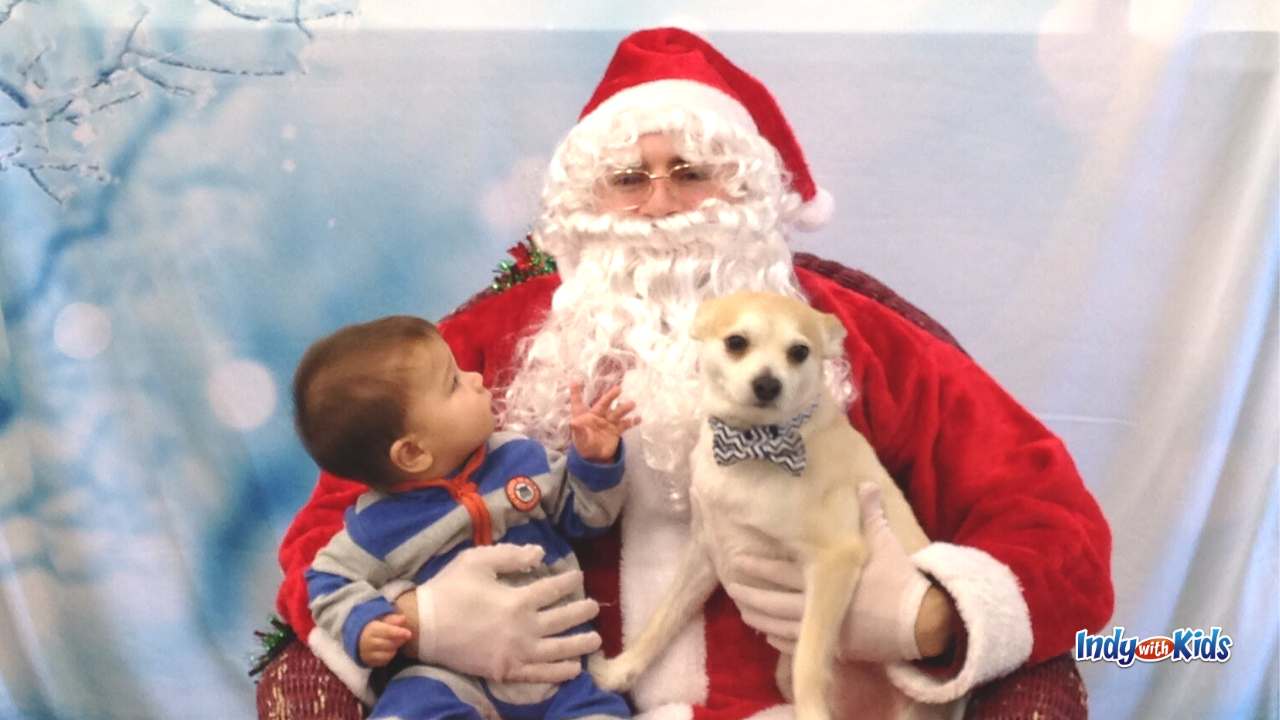 Find places in Indianapolis to get pictures with Santa for dogs and other pets.