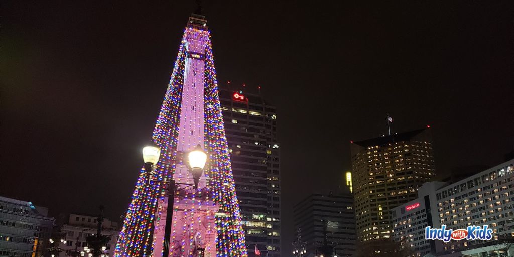 The Circle of Lights on Indy's Monument Circle tops our list of Indy tree lighting ceremonies.