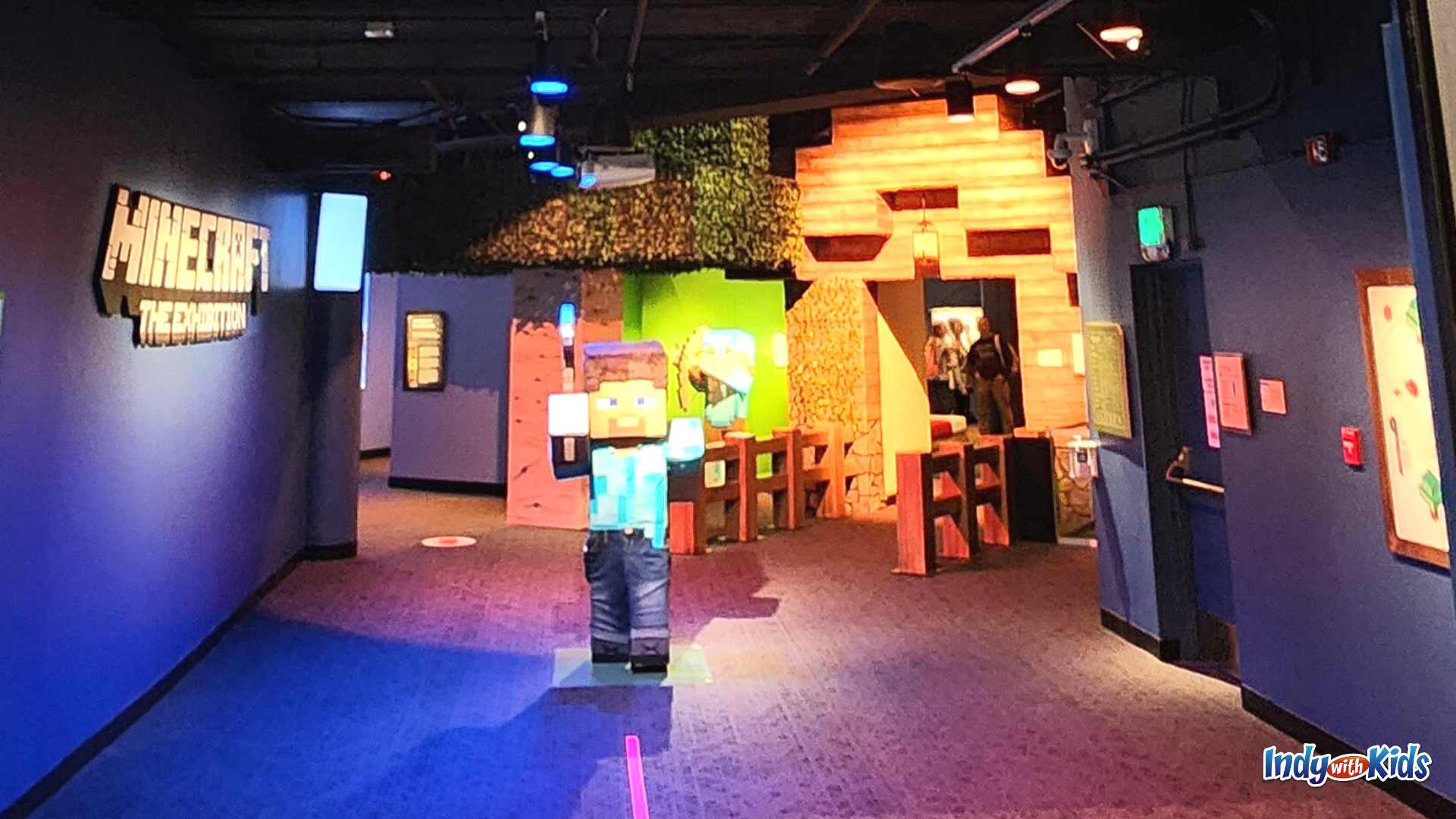 Minecraft: The Exhibition at The Children's Museum of Indianapolis entrance