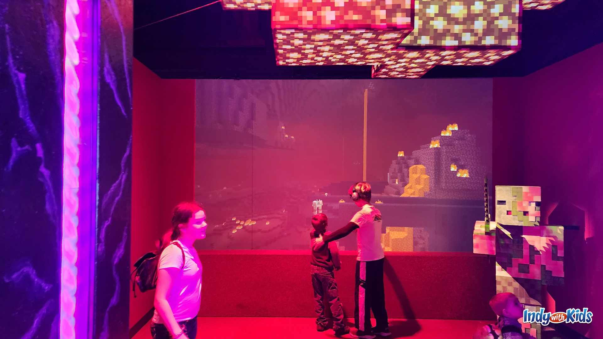 Minecraft: The Exhibition at The Children's Museum of Indianapolis Nether portal