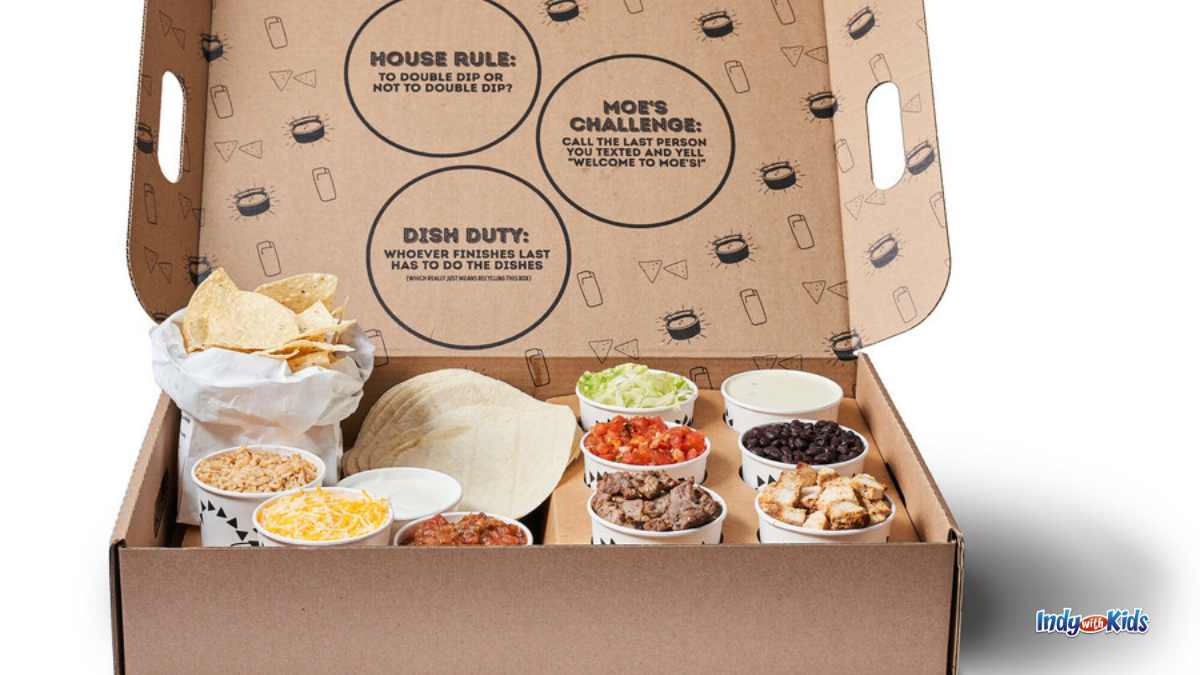 Taco Tuesday: A take-out box from Moe's holds tortillas and all the toppings for tacos.