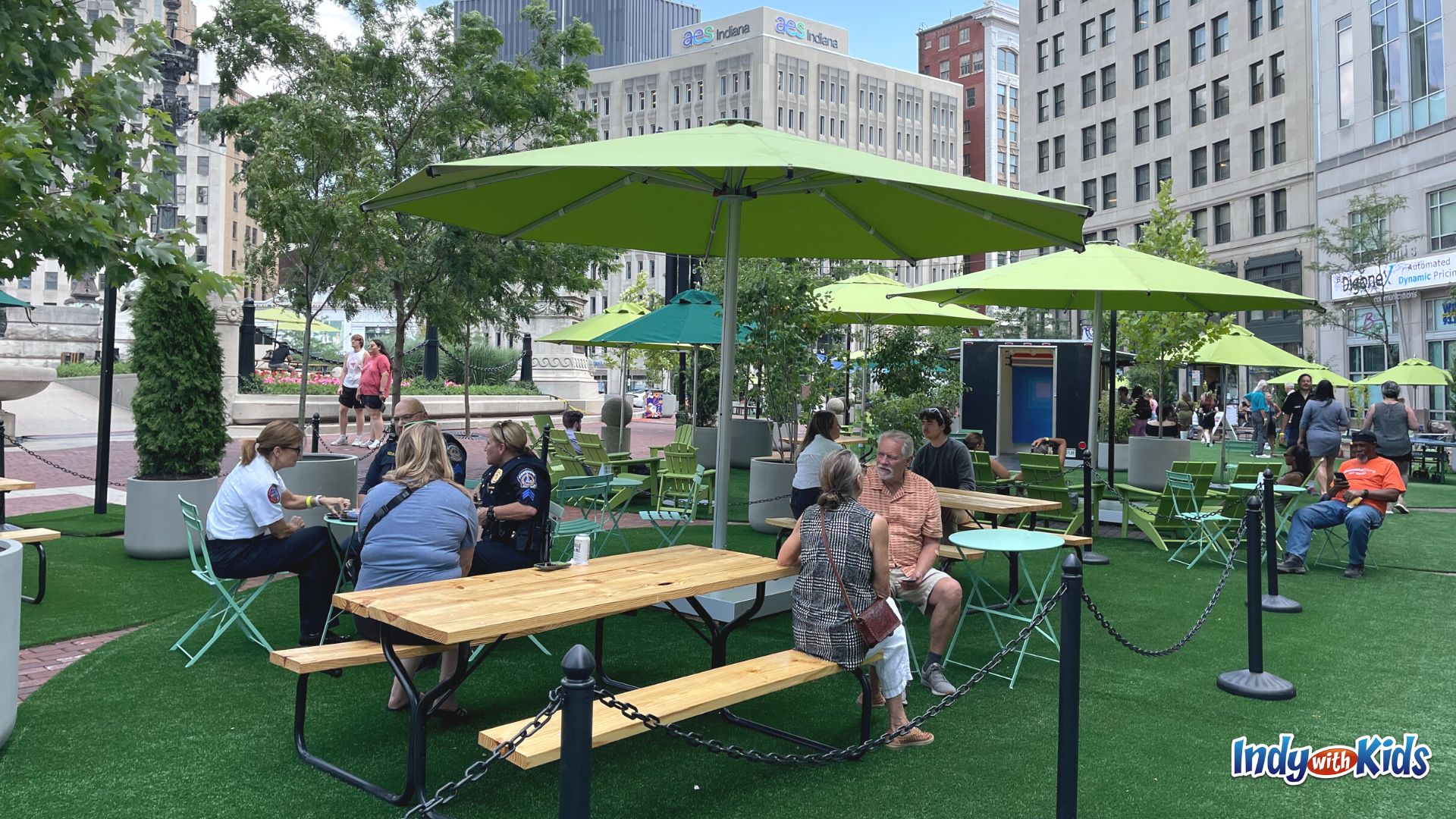 Spark on the Circle is a pop-up community space on Monument Circle.