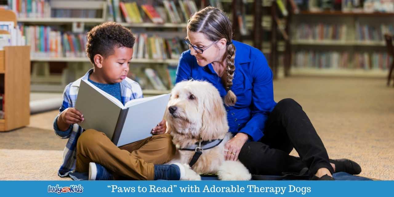 "Paws to Read" with Adorable Therapy Dogs at Indy Libraries & Bookstores