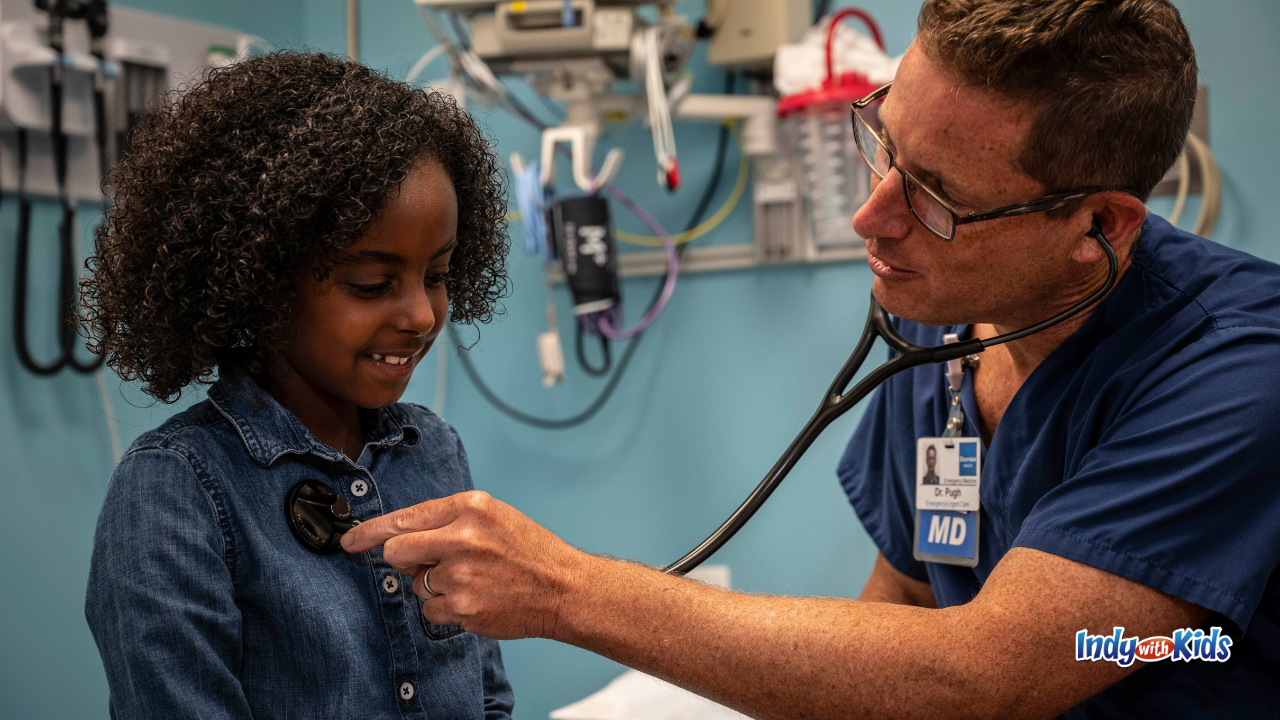 Riverview Health Emergency Room & Urgent Care Doctor Examining a Young Girl