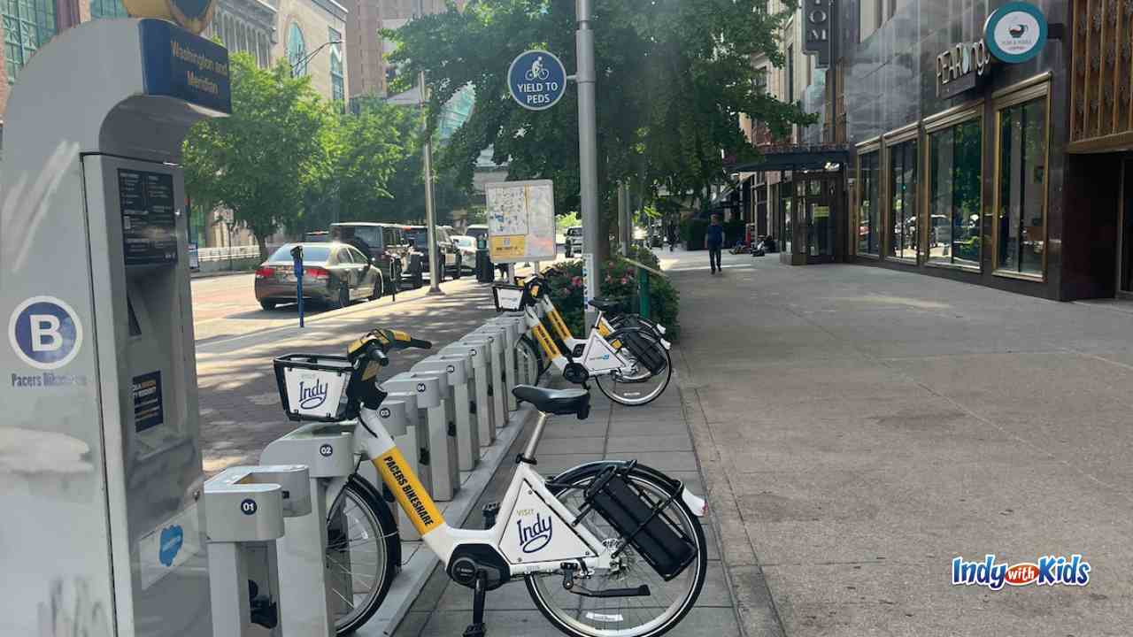 only three bikes remain after the rest are checked out from the Indy bike share program downtown