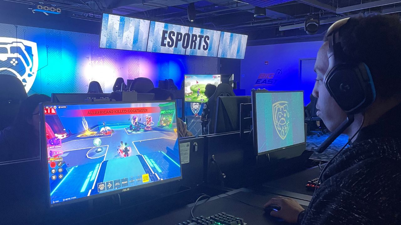 Butler Esports Camp kid playing a video game