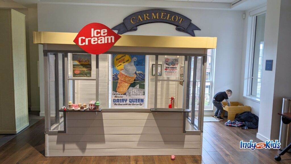 The ice cream shop playhouse in the Carmel Clay History Museum.