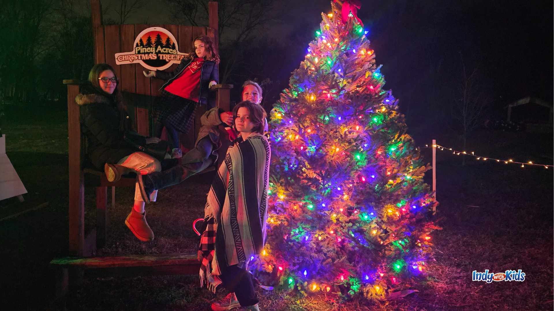 Glimmer Lights | Holiday Train Ride at Piney Acres Christmas Tree Farm